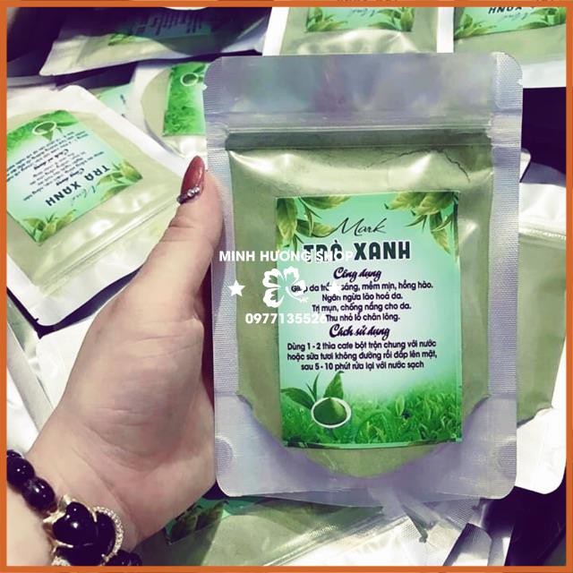 Bột trà xanh 100g đắp mặt siêu hiệu quả và tiện lợi