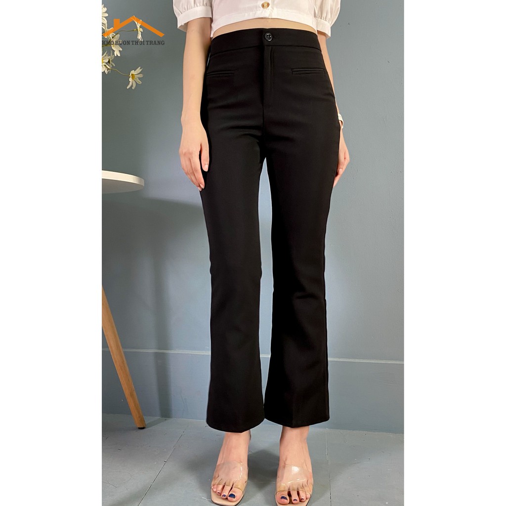 Quần ống loe cạp cao túi vuông hot 2020 | BigBuy360 - bigbuy360.vn