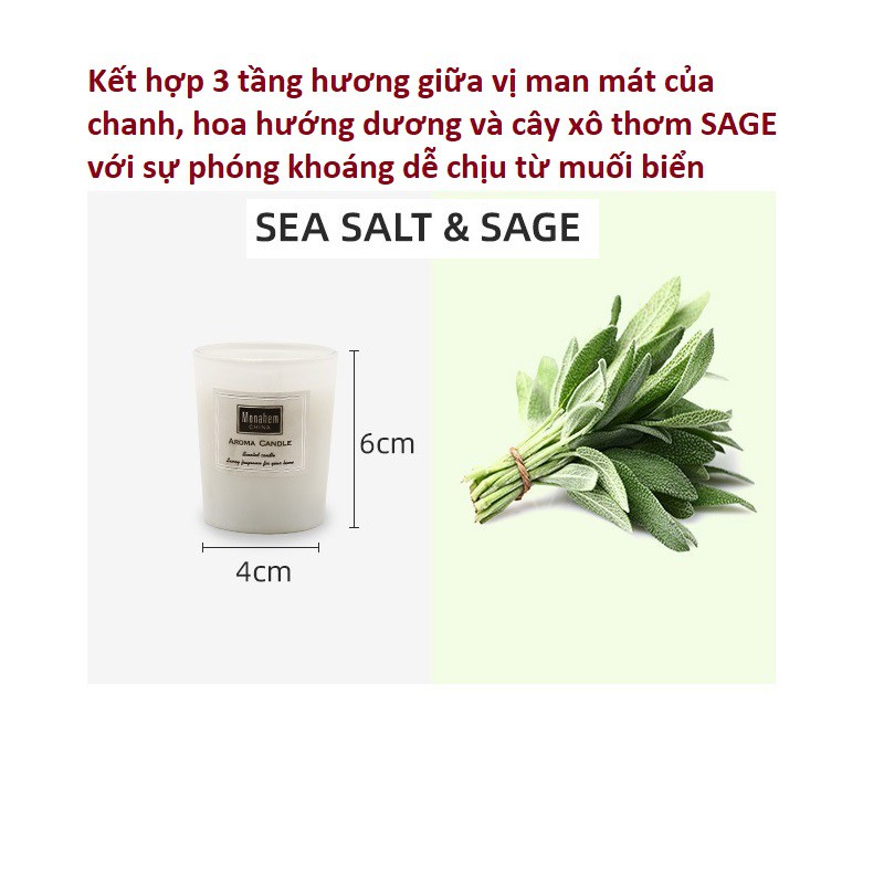 Nến Thơm Aroma Menahem Tarot Không Khói Cao Cấp Thanh Tẩy 100% Sáp Đậu Nành Organic Tự Chọn 6 Mùi Hương NTA