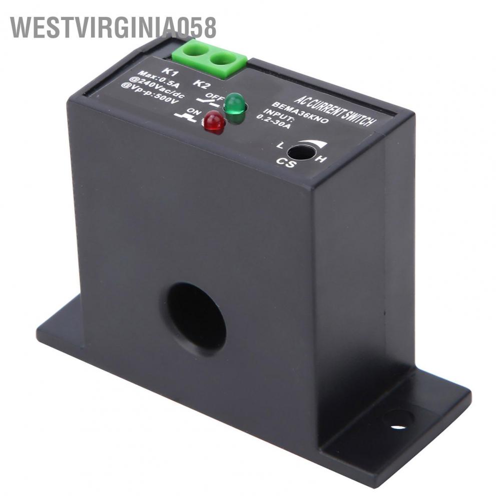 Westvirginia058 Công tắc cảm biến dòng điện AC có thể điều chỉnh chống cháy tự cấp nguồn 0 2 ~ 30A