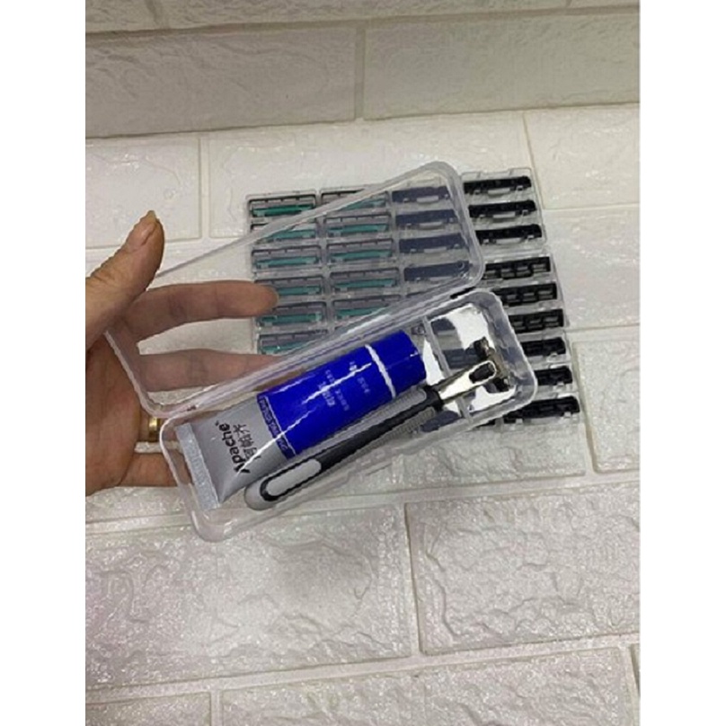 Dùng Cho Nam - Bộ Dao Cạo Râu 30 Lưỡi Kèm 1 Chai Kem Chính Hãng Mới