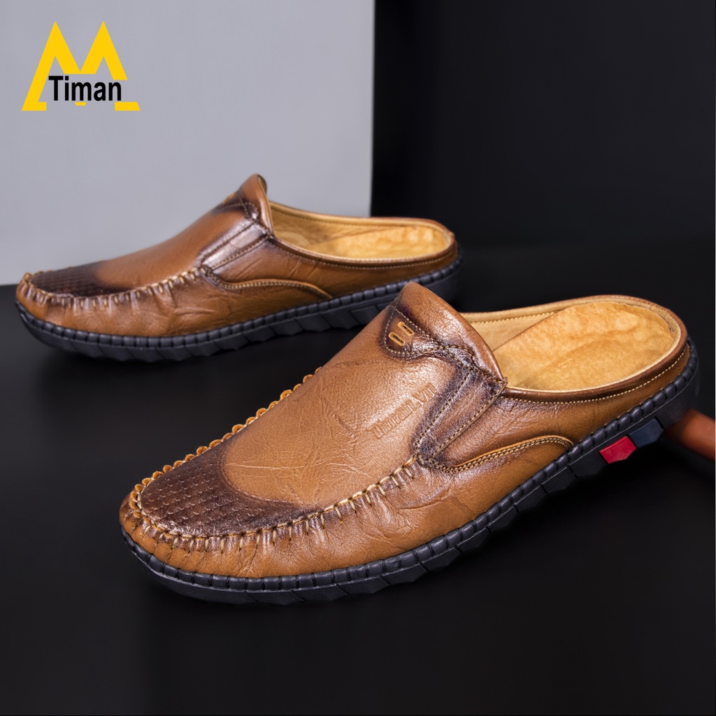 Giày bít mũi nam TIMAN SA01 êm chân thời trang nam tính bảo hành 5 năm | BigBuy360 - bigbuy360.vn