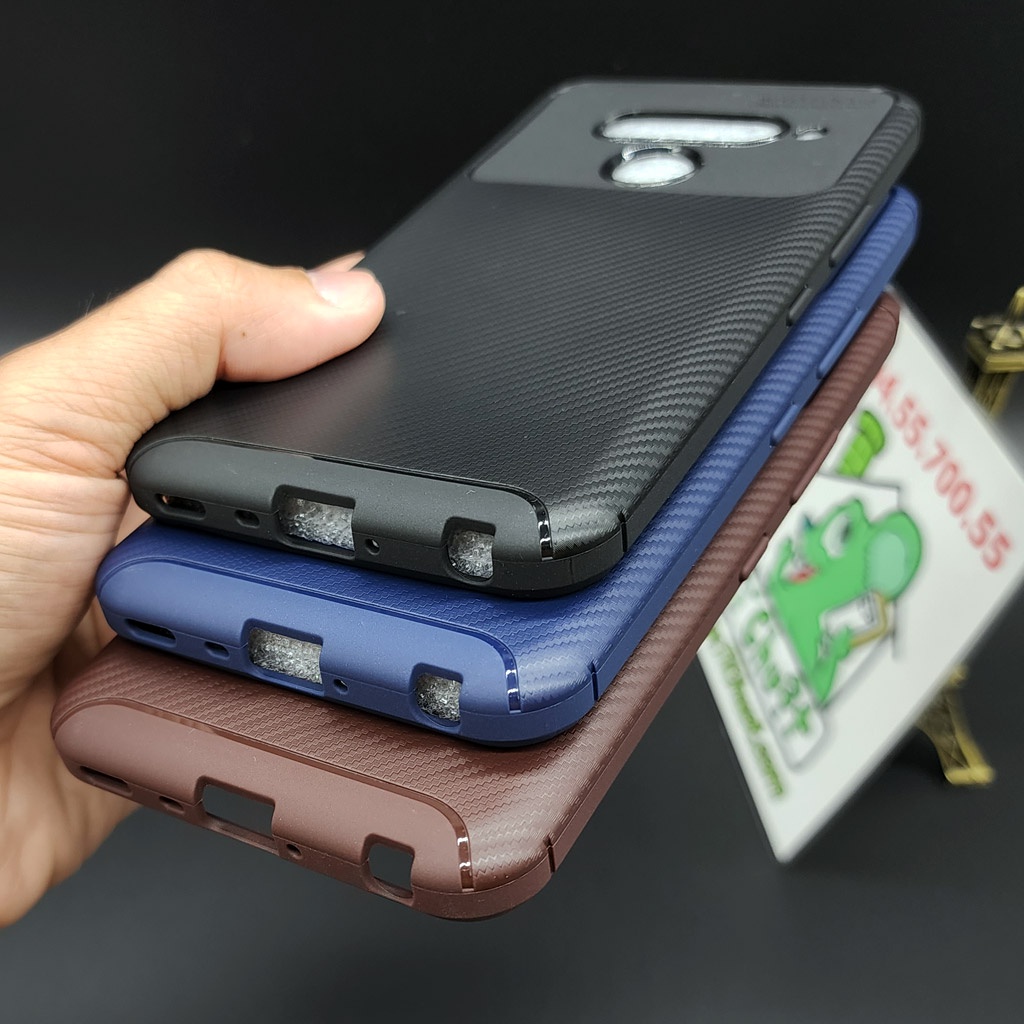 Ốp Lưng LG V50 AutoFocus Vân 3D Carbon Chống Sốc