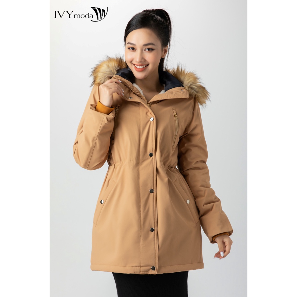 Áo khoác Parka nữ chần bông chống thấm nước IVY moda MS 71B7957