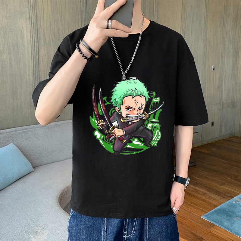 Áo thun tay lỡ form rộng in Zoro tam kiếm chibi cực hot OP9