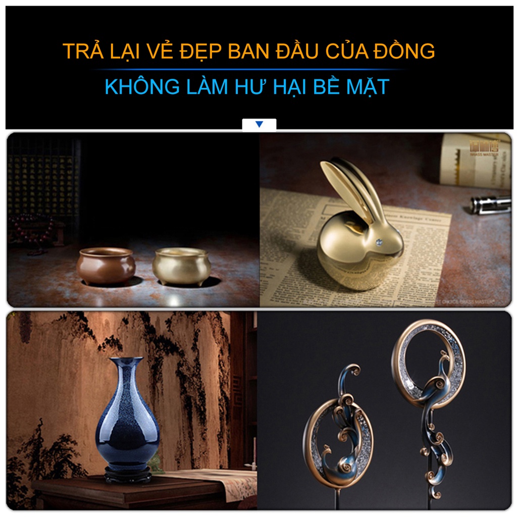 Đánh bóng đồng Freeme, tẩy gỉ và làm sạch các vết bẩn trên đồng, phục hồi màu sắc nguyên bản - Nhập Khẩu Hàn Quốc TGD