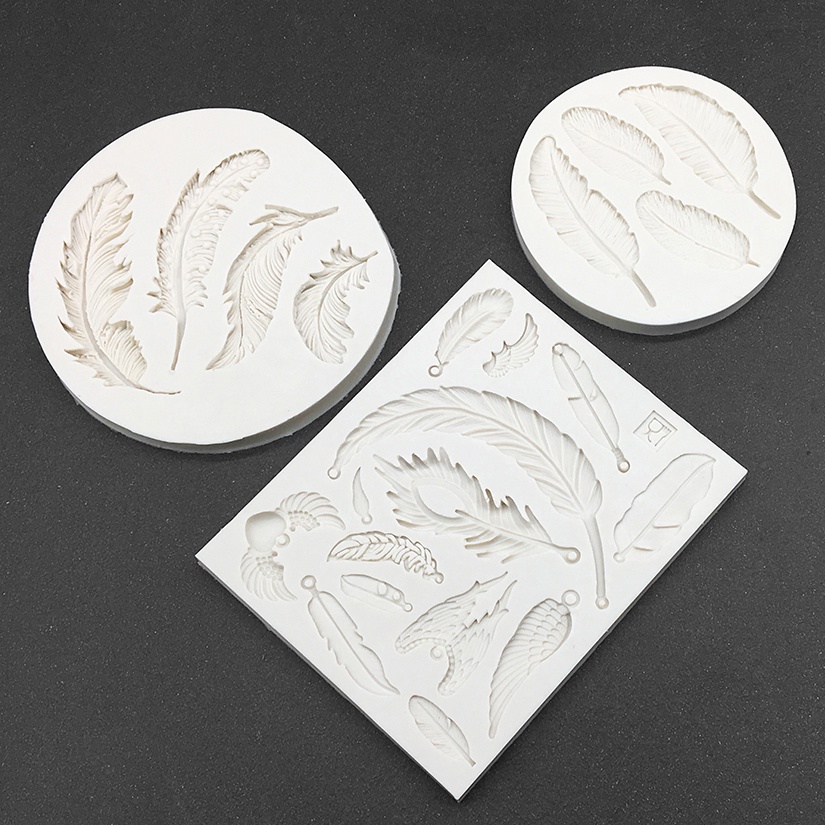 Khuôn Silicone Tạo Hình Lông Vũ Trang Trí Bánh