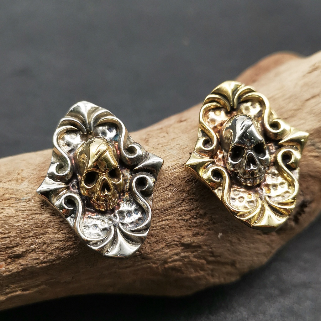 Nút Đồng Thau Hình Bộ Xương Làm Túi Da Diy