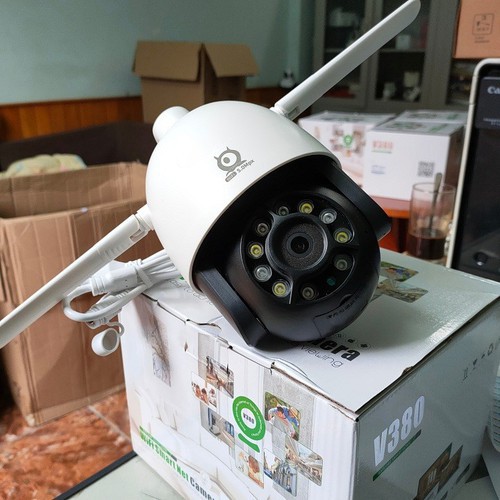 Camera Wifi PTZ C12 V380 Pro 5.0 MPX - Camera Ngoài Trời - Theo Dõi Chuyển Động - Đàm Thoại 2 Chiều - Chống Nước IP68