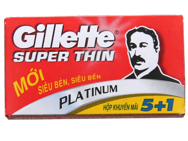 5 hộp Lưỡi lam Gillette Super Thin ( 5 lưỡi tặng 1 )