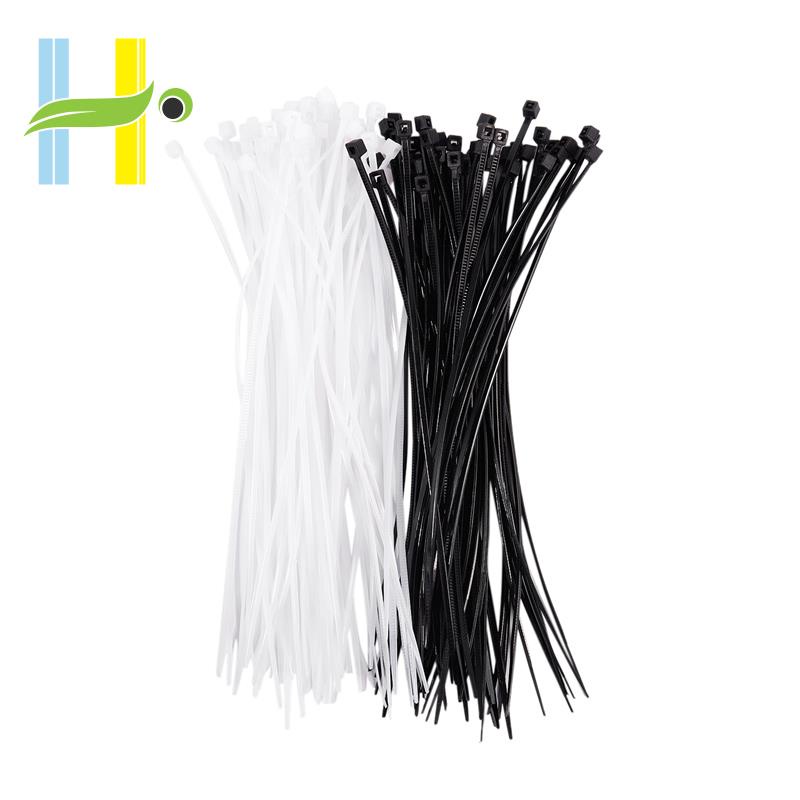 Set 100 dây rút 3x150mm màu trắng/đen dùng để sắp xếp dây cáp