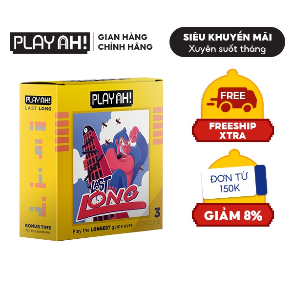 Bao Cao Su PLAYAH Last Long Kéo Dài Thời Gian Hộp 3/10