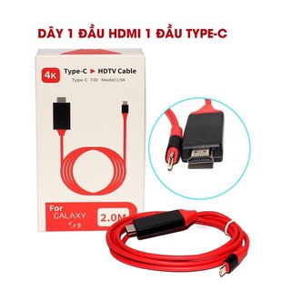 CÁP 1 ĐẦU HDMI 1 ĐẦU TYPE-C DÀI 2 MÉT 4K