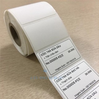 Giấy In Tem Trà Sữa 30x50 mm - Giấy in Mã Vạch 3x5 cm