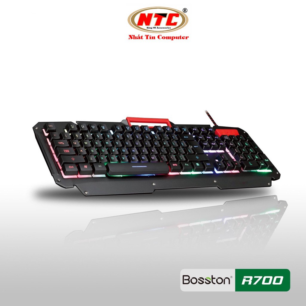 Bàn phím chuyên game Bosston R700 Led đa màu, AntiGhost 19 phím (Đen) - Hãng phân phối chính thức