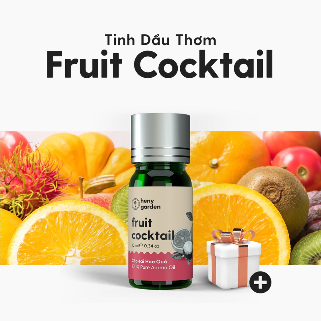 Tinh Dầu Phối Hương Fruit Cocktail (Trái Cây) Xông Thơm Phòng, Làm Nến Thơm Thiên Nhiên Heny Garden 10mL