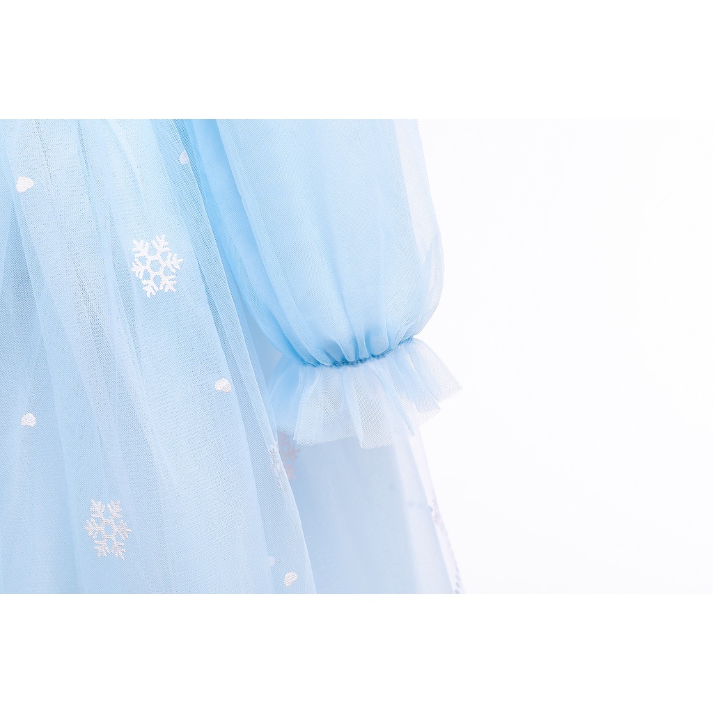 Váy đầm công chúa Elsa tay dài cho bé gái 4-10 tuổi - mẫu mới Frozen 2