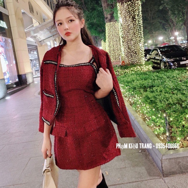 Set áo dạ + váy