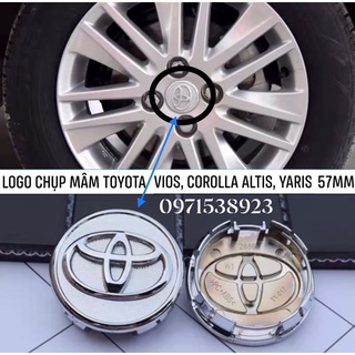 Ốp lazang chụp mâm 62mm Cho Toyota vios Camry Yaris Corolla altis innova  hàng oem loại xịn đẹp.