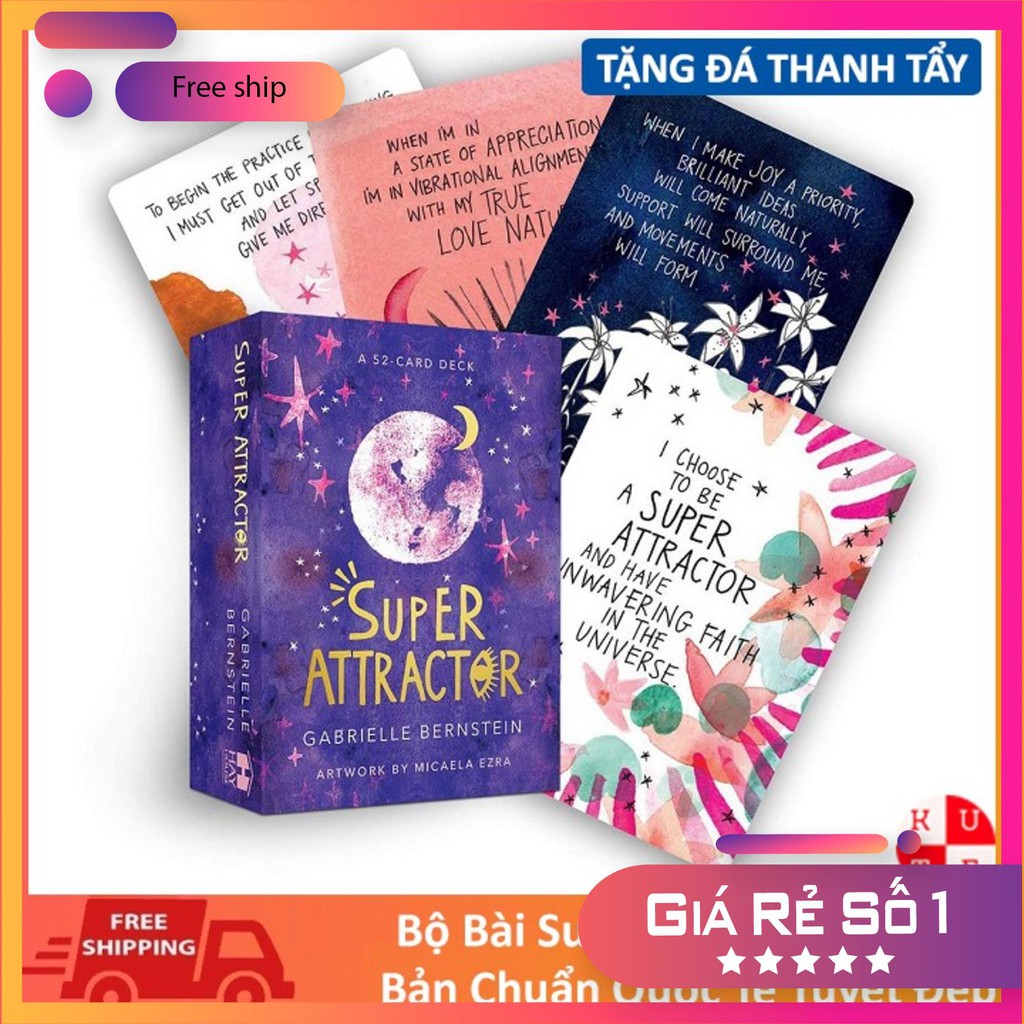 Bài tarot bộ bài oracle super attractor oracle tặng đá thanh tẩy