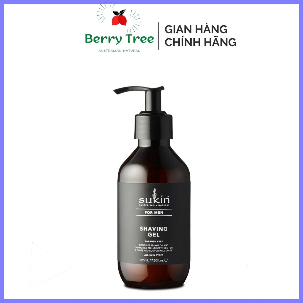 Gel Cạo Râu Dành Cho Nam Sukin Men’s Shaving Gel 225ml (BR)