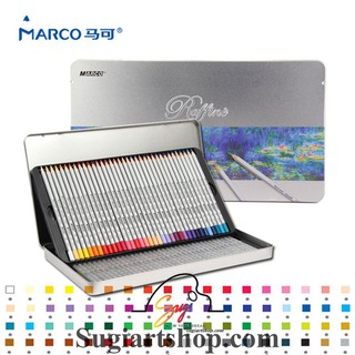 Chì màu khô MARCO RAFFINE hộp thiếc 72 MÀU (TEM CHÍNH HÃNG)