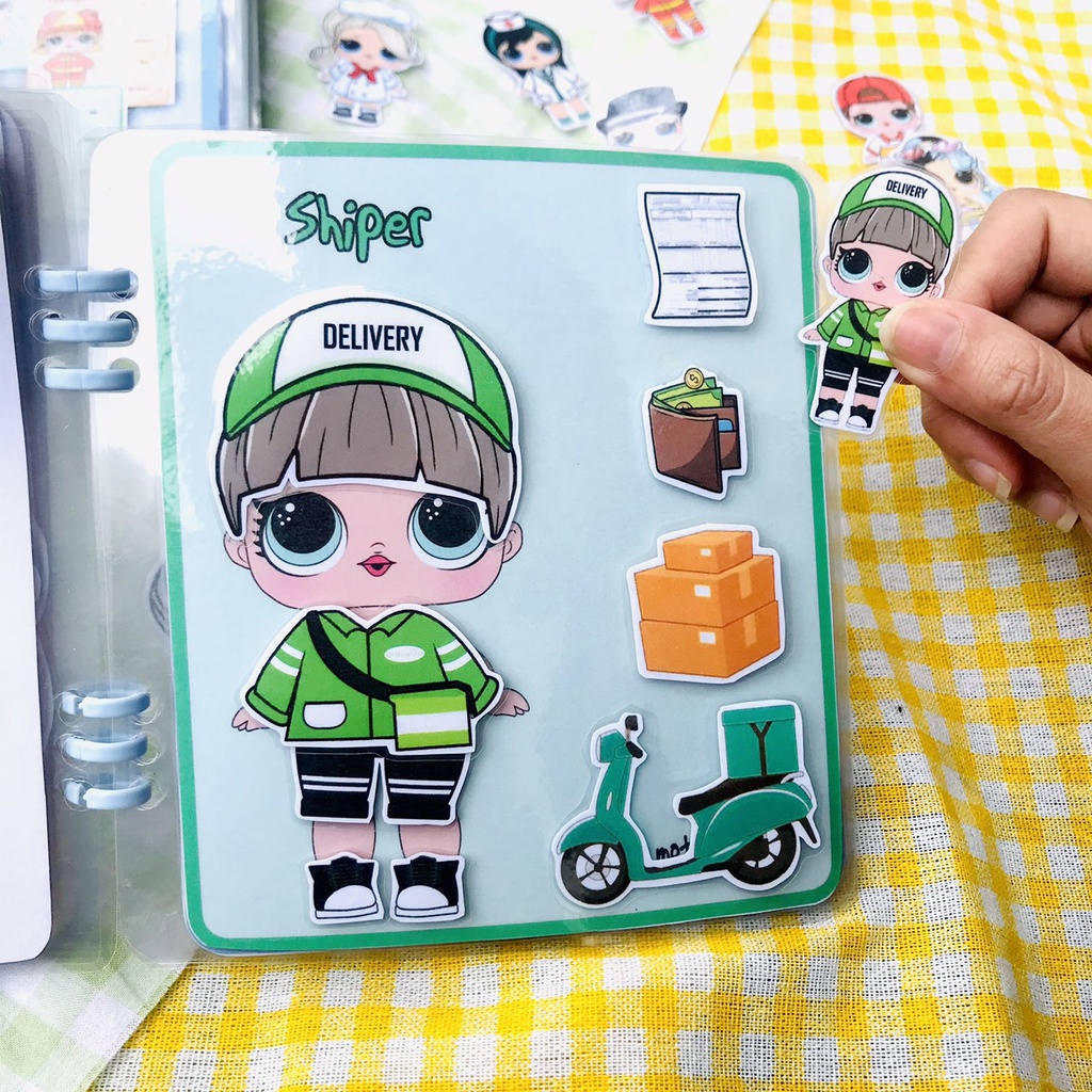 -Lol nghề nghiệp, bóc dán thay trang phục búp bê, sản phẩm tri ân khách hàng