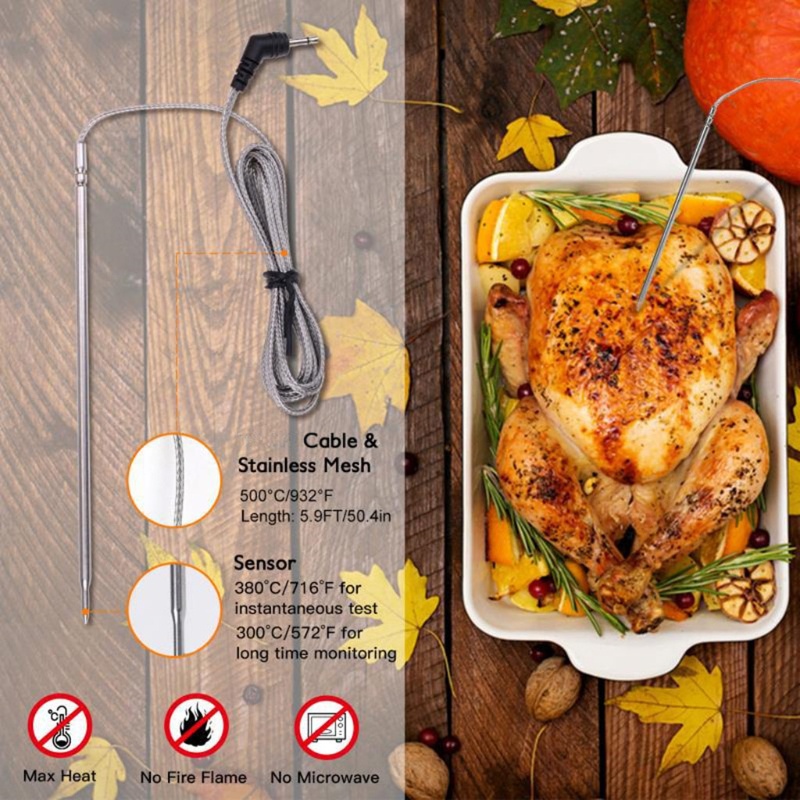 Nhiệt Kế Đo Nhiệt Độ Lò Nướng BBQ