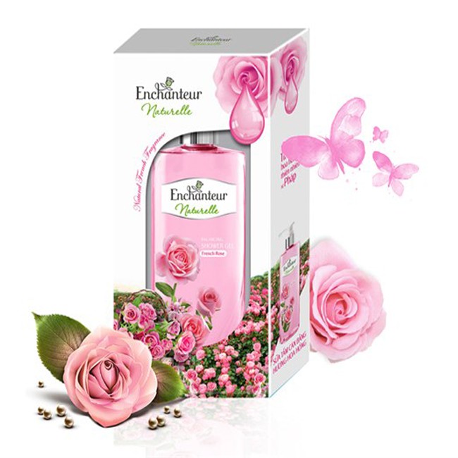 Sữa Tắm Enchanteur Naturelle hương hoa hồng 510ml