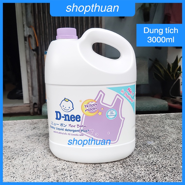 Nước giặt D-nee Tím Yellow Moon 3000ml Đại Thịnh - Nước giặt quần áo trẻ em - HSD : 15/1/25