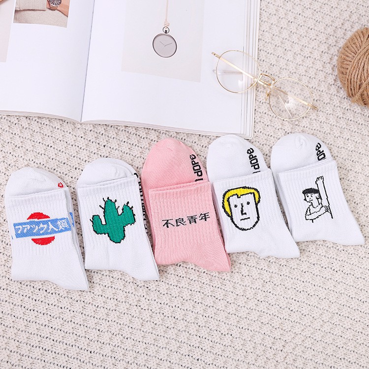 Combo 5 Đôi Tất Nữ Cao Cổ Phong Cách