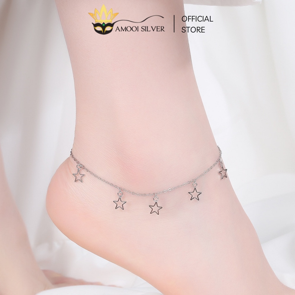 Lắc chân bạc S925 dãy ngôi sao - Amooi Silver AC39