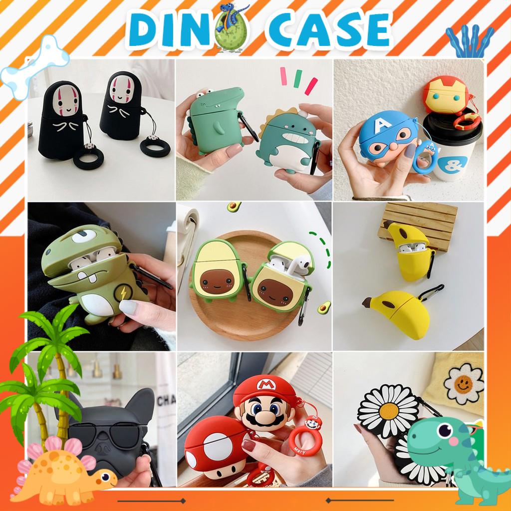 Vỏ Bảo Vệ Tai Nghe Airpods Thế Hệ 1&amp;2 Hình Thú Siêu Cute Bằng Sillicone Dẻo Case Airpod Tặng Kèm Móc(Link 1)