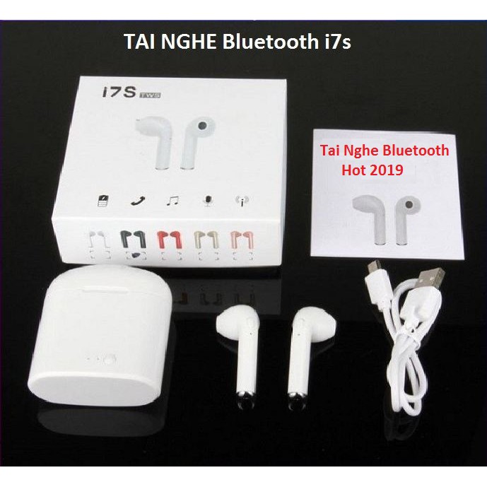 Tai Nghe Bluetooth Không Dây I7s, Tai Nghe Có Hộp Sạc Dự Phòng, Âm Thanh Rất Hay