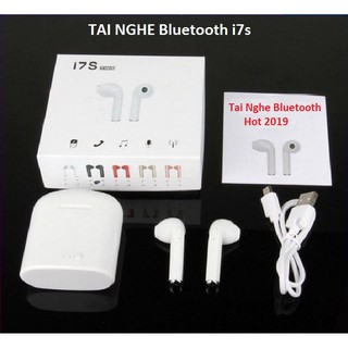 Com bo tai nghe bluetooth không dây i7s tai nghe kèm hộp sạc âm thanh cực hay