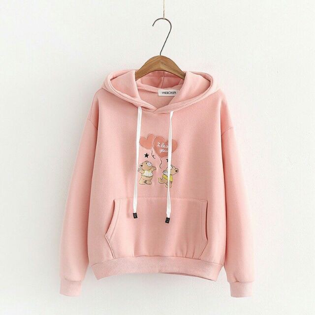 Áo khoác hoodie nam nữ unisex  FREESHIP   Áo khoác hoodie nỉ in gấu thả tim cute mẫu mới nhất 2020