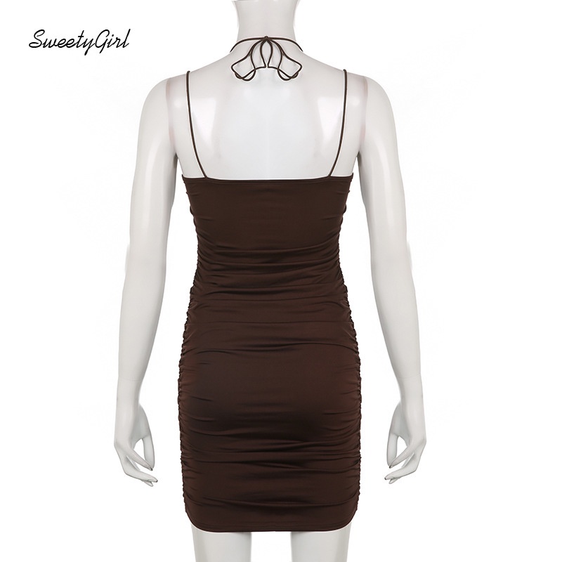 Đầm Mini Trễ Vai Màu Trơn 2022 Gợi Cảm Cho Nữ