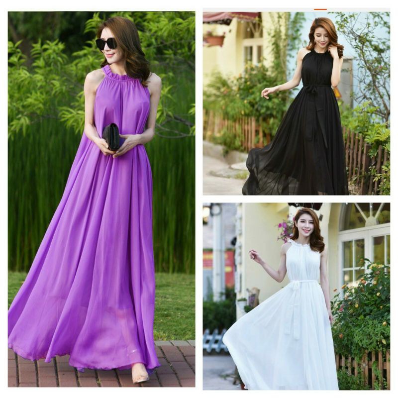 M.L.XL.2XL Đầm Maxi Bầu Siêu Sang