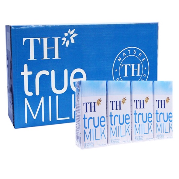 Thùng Sữa TH True Milk 48 hộp x 180ml ( Có Đường/ít Đường/K Đường).