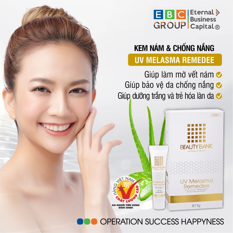 UV Melasma Remedee chiết xuất rau má giúp chống nắng, mờ nám, dưỡng trắng, trẻ hóa làn da