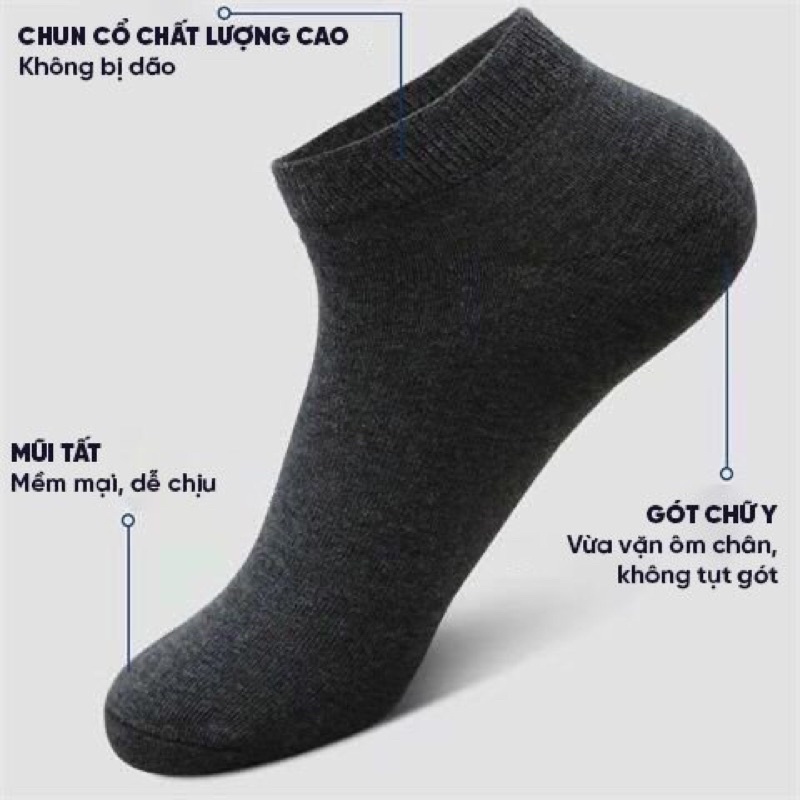 Tất nam nữ cổ ngắn thể thao thoáng khí CAMILA T49