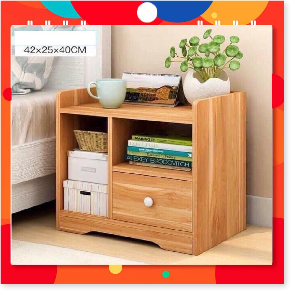 (TỦ - KỆ) GỖ ĐẦU GIƯỜNG CÓ NGĂN KÉO DỄ LẮP GHÉP ( TỔNG KHO GIA DỤNG GIÁ RẺ )