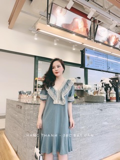 Váy thụng đuôi cá phối ren