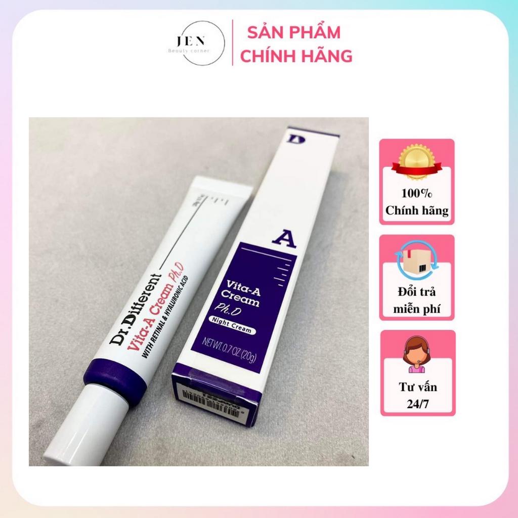 Kem dưỡng trẻ hoá da Dr. Different Retinal Tím 0.12% Vita- A Cream Night Treatment 20g