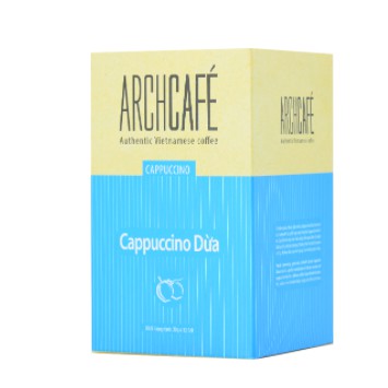 Cà phê Cappuccino Dừa - Archcafé (hộp 12 gói x 20g)