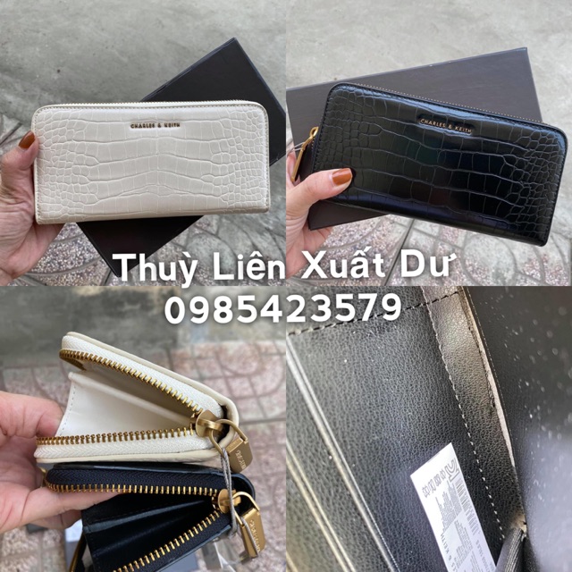 Ví dài 2 ngăn da sần dư xịn cnk