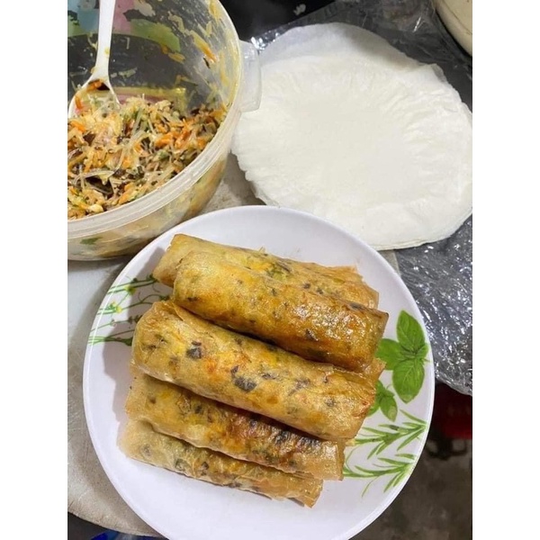 Vo bía đậu xanh hàng trần sz 16 gói 100 lá