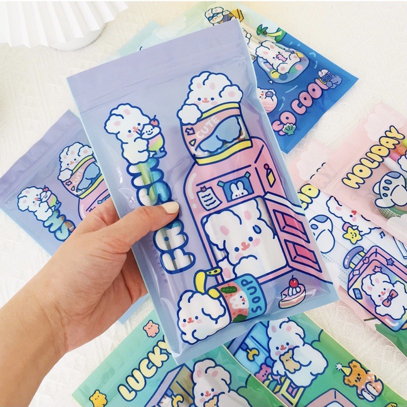 [Chunie] Túi Zip Thỏ Đựng Đồ Đa Năng Đáng Yêu Phong Cách Hàn Quốc | BigBuy360 - bigbuy360.vn