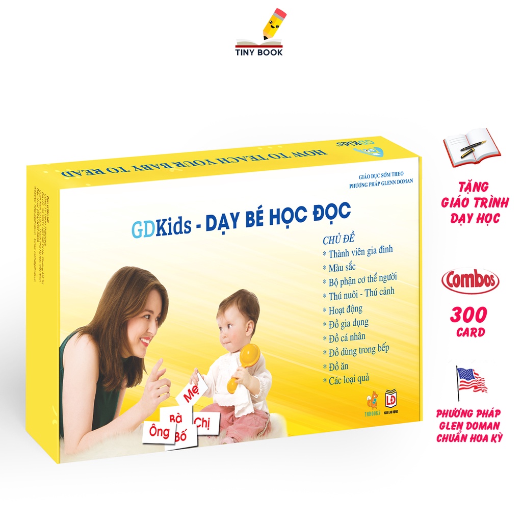 Flashcard - GDkids Dạy Trẻ Học Đọc (Bộ 300 Thẻ) - Thẻ Học Thông Minh Cho Bé