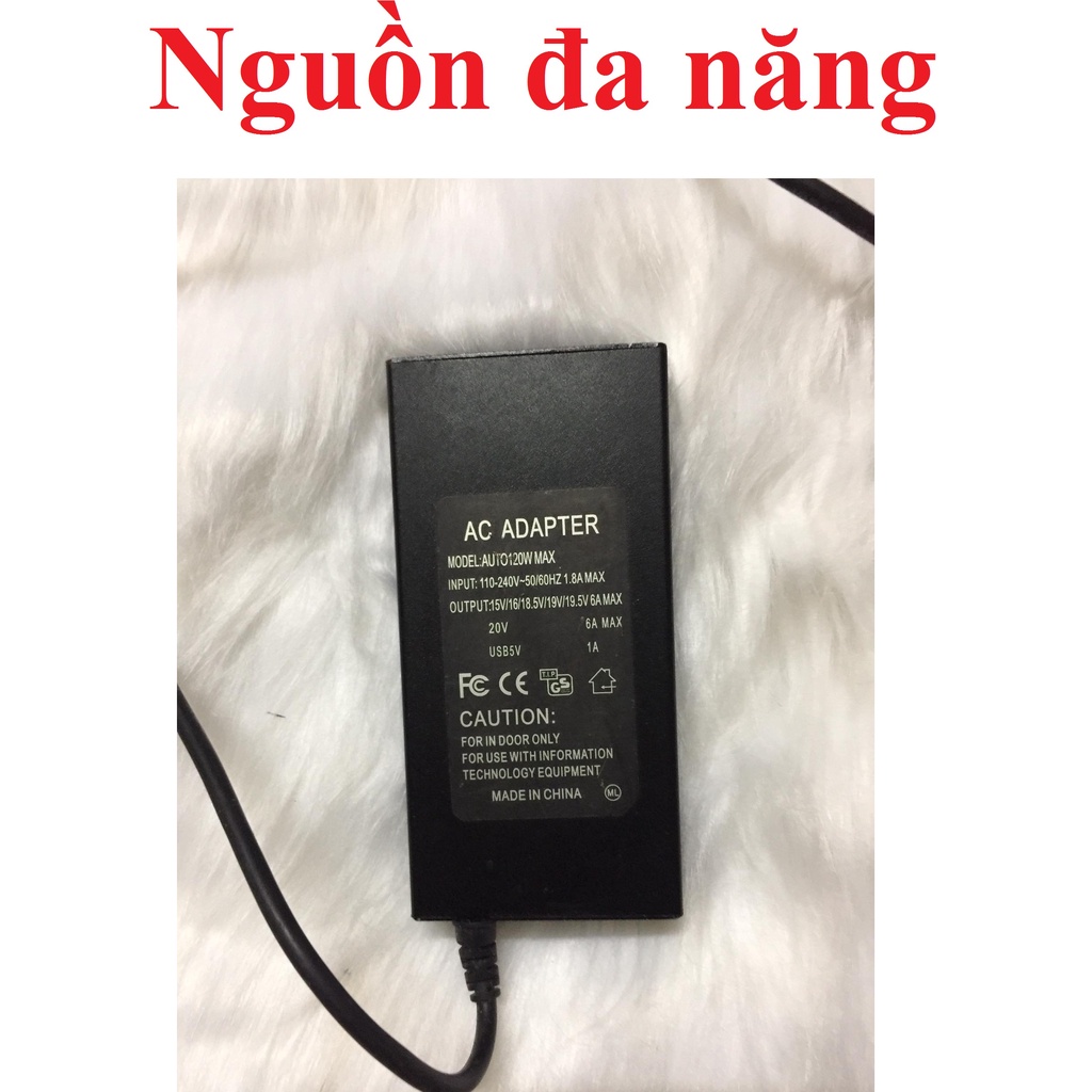 Nguồn đa năng 120w- Adapter đa năng 120w nhiều mức điện áp ra có cả cổng 5V